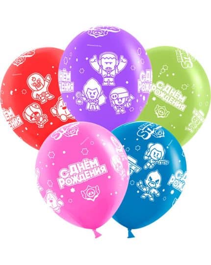 Бравл Старс С Днем Рождения пастель